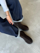 Dark chocolate anatomical demi-season boots
