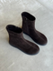 Dark chocolate anatomical demi-season boots