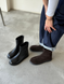 Dark chocolate anatomical demi-season boots