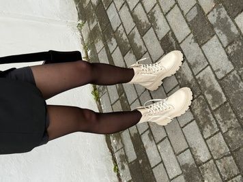 Basic winter boots, milky