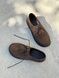 Anatomical derby shoes, brown suede