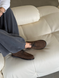 Anatomical derby shoes, brown suede